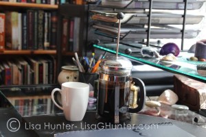 writing-desk-with-bookshelves-and-coffee-plunger