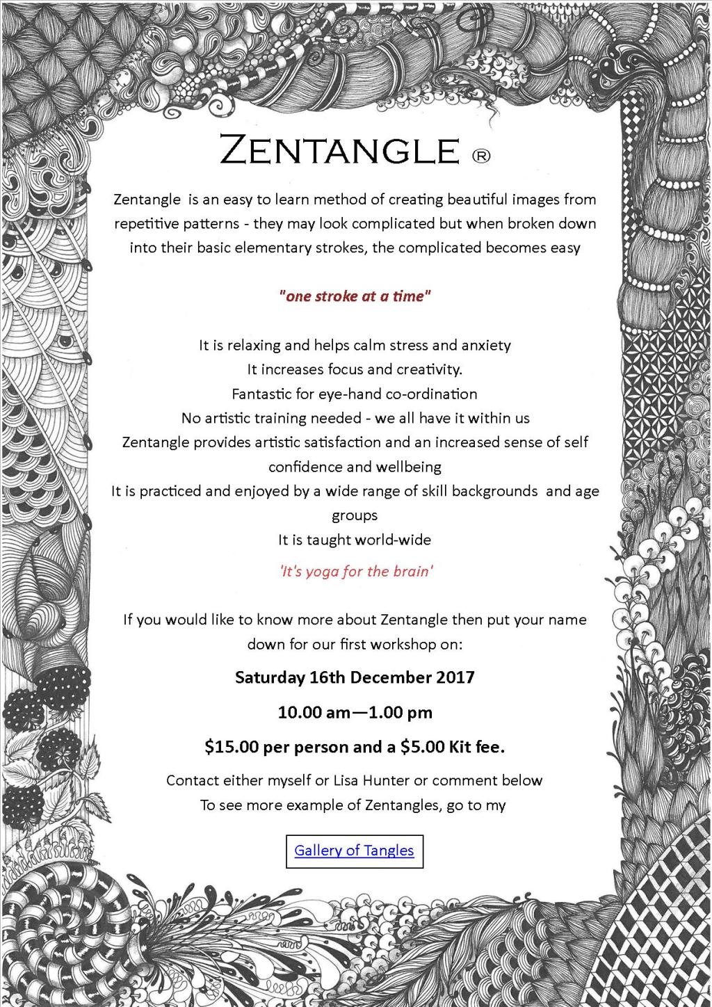 Zentangle Workshop