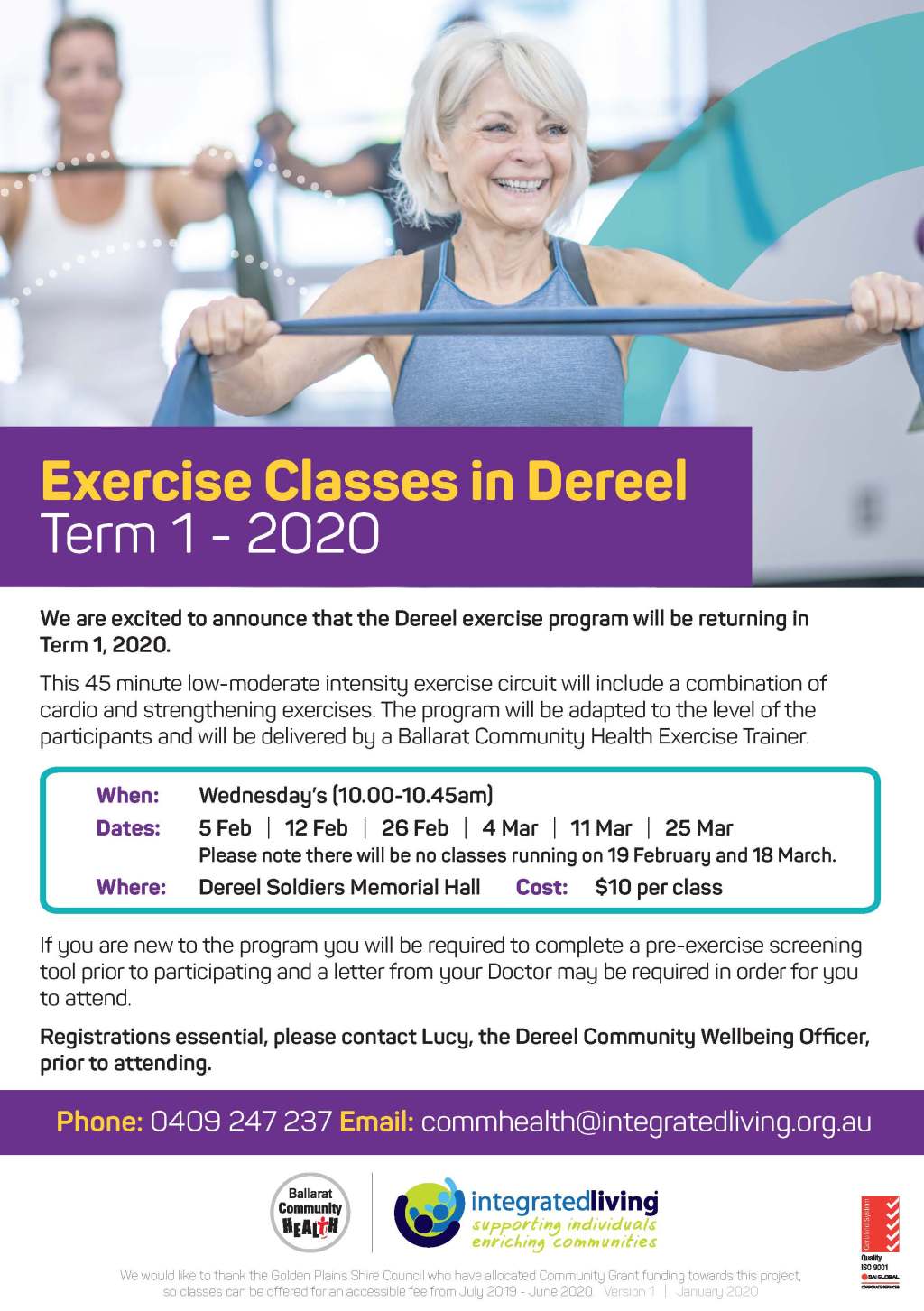 Exercise Classes in&nbsp;Dereel