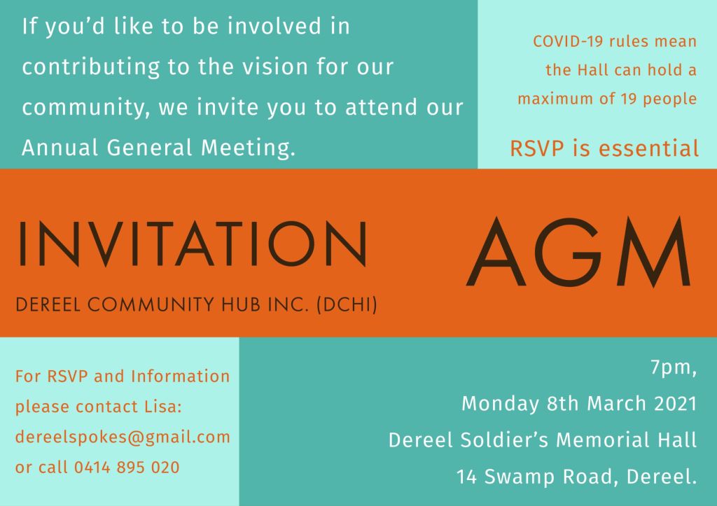 Invitation to the DCHI&nbsp;AGM